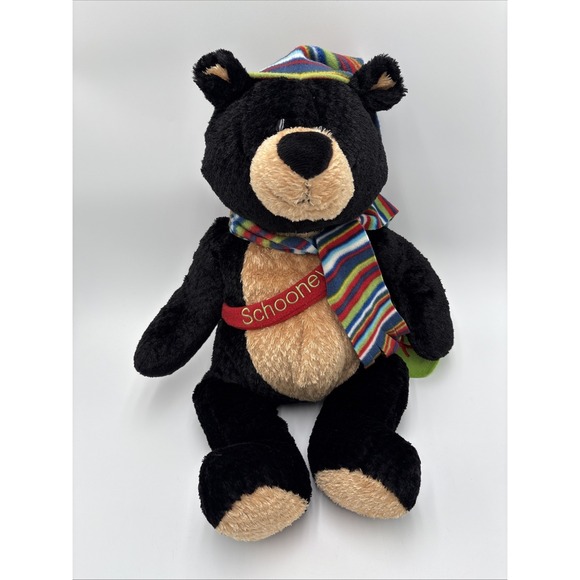 Gund Schooney Cellxion Snow Boarding Bear Plush 2005 20"in Rare Scarf Beanie - Picture 1 of 16